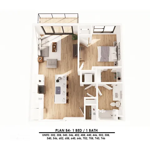 Floor plan B4 1X1