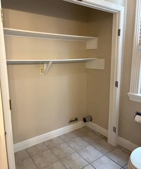 Washer & Dryer Hookup with Large Closet Area