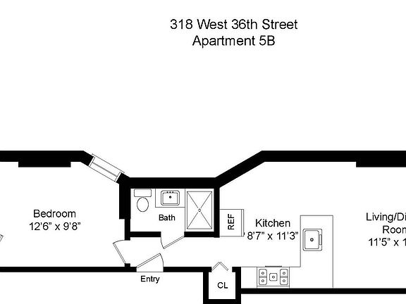 2nd image of 318 W 36th St APT 5B
