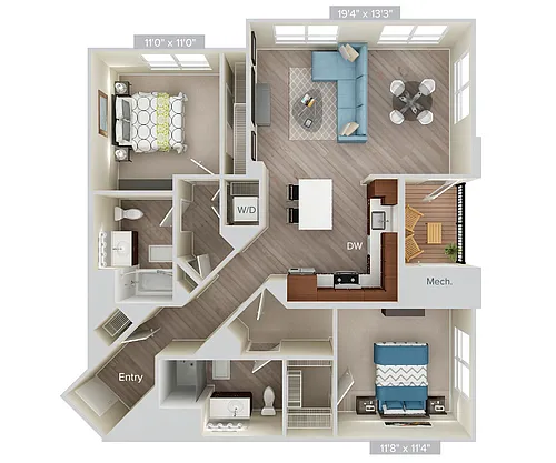 Floor plan B8-1168-wd