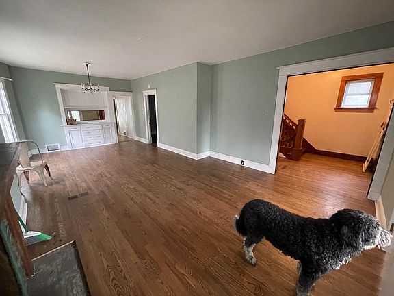Open plan dining room & living room - dog not included