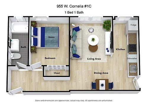 Floor plan 1 Bedroom