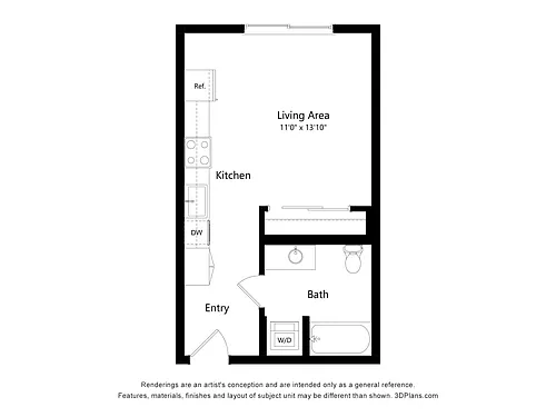 Floor plan Studio E