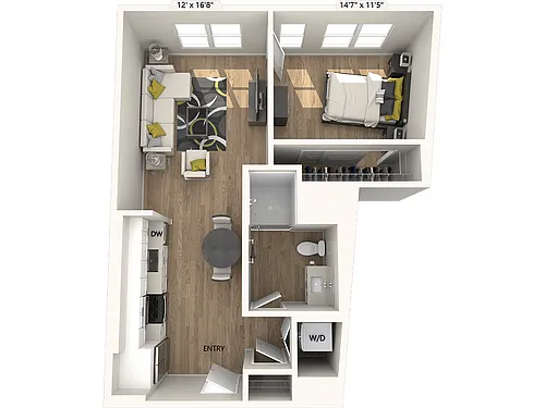 Floor plan A2-FinishI-714sf