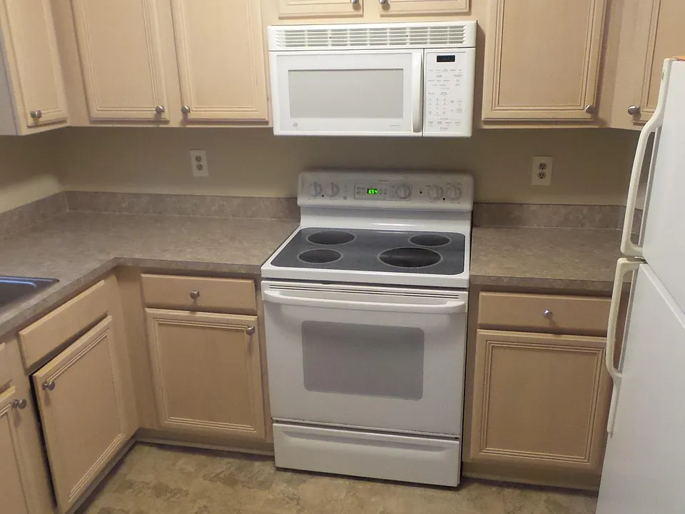 Kitchen with plenty of storage and counterspace. 