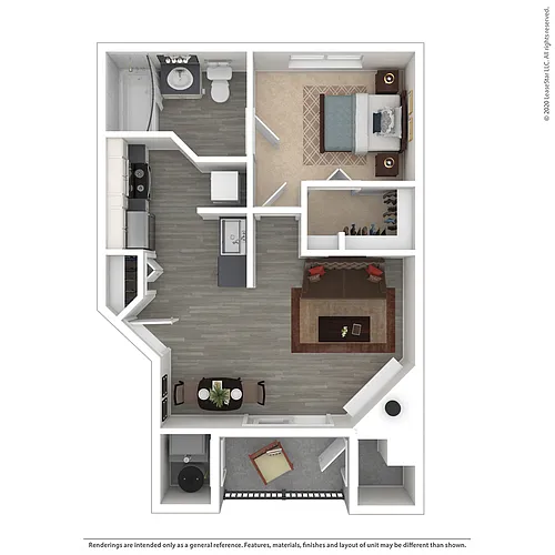 Floor plan 535 sqft- A3