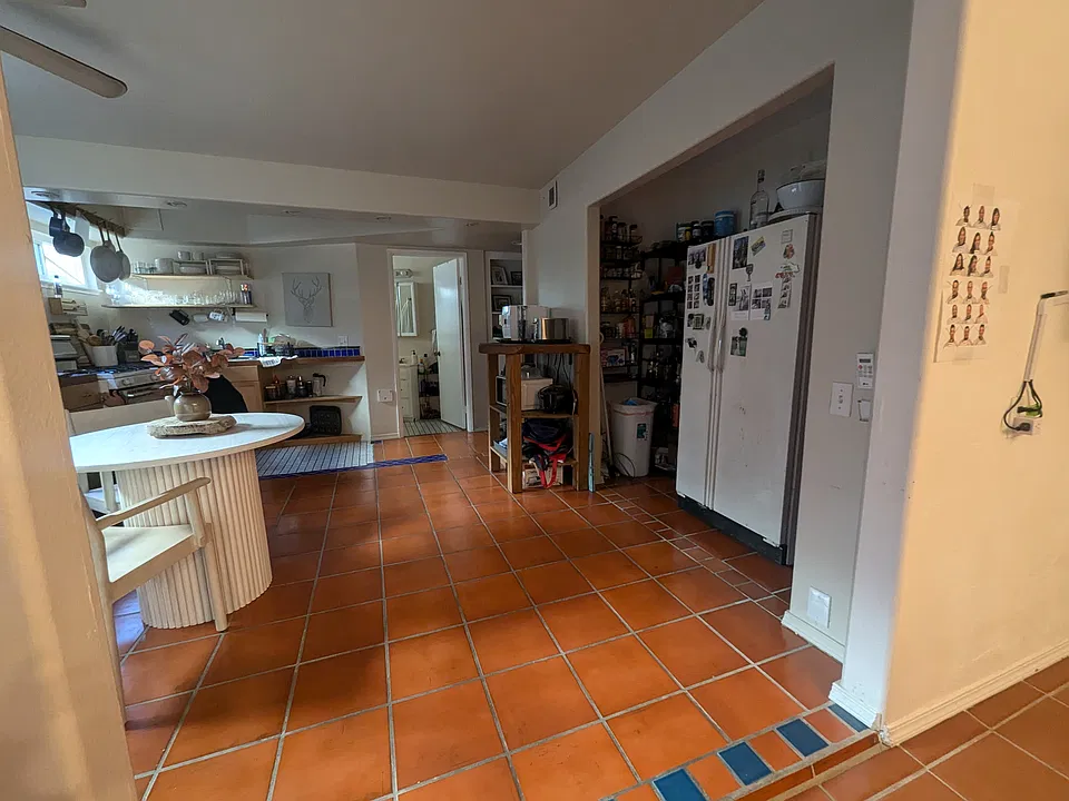 Kitchen viewing from living room area