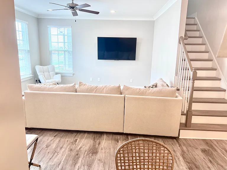 Living area with sectional