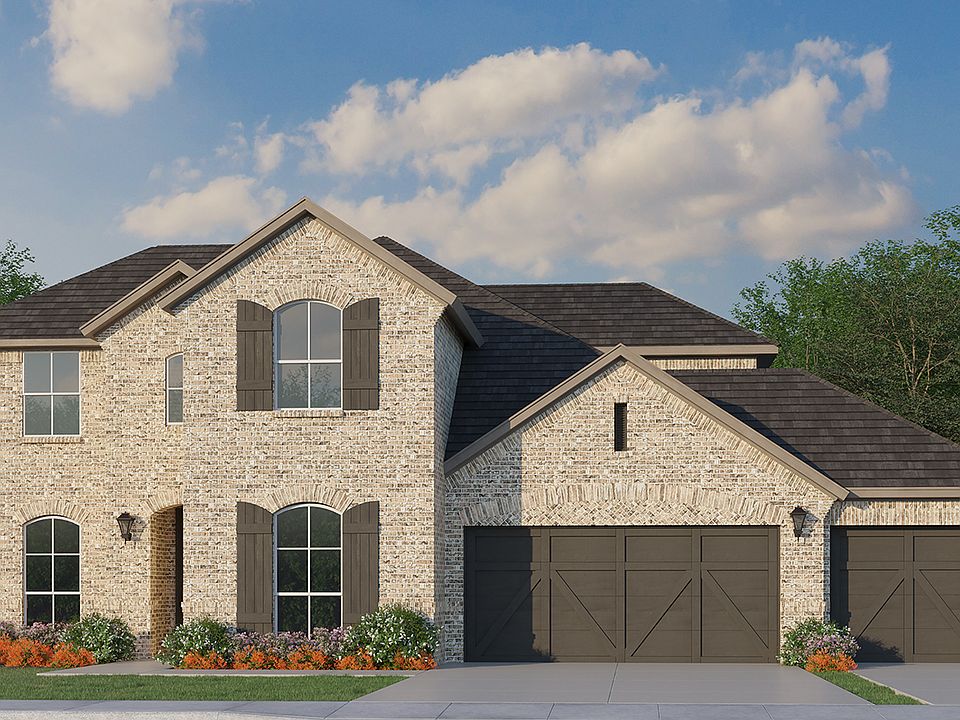 Plan 1689 Elevation A with 3 Car Garage