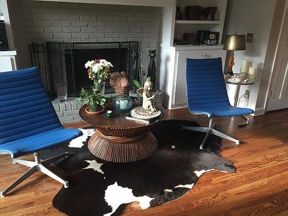 wood burning fireplace