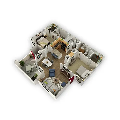 Floor plan 2x2 PLATINUM