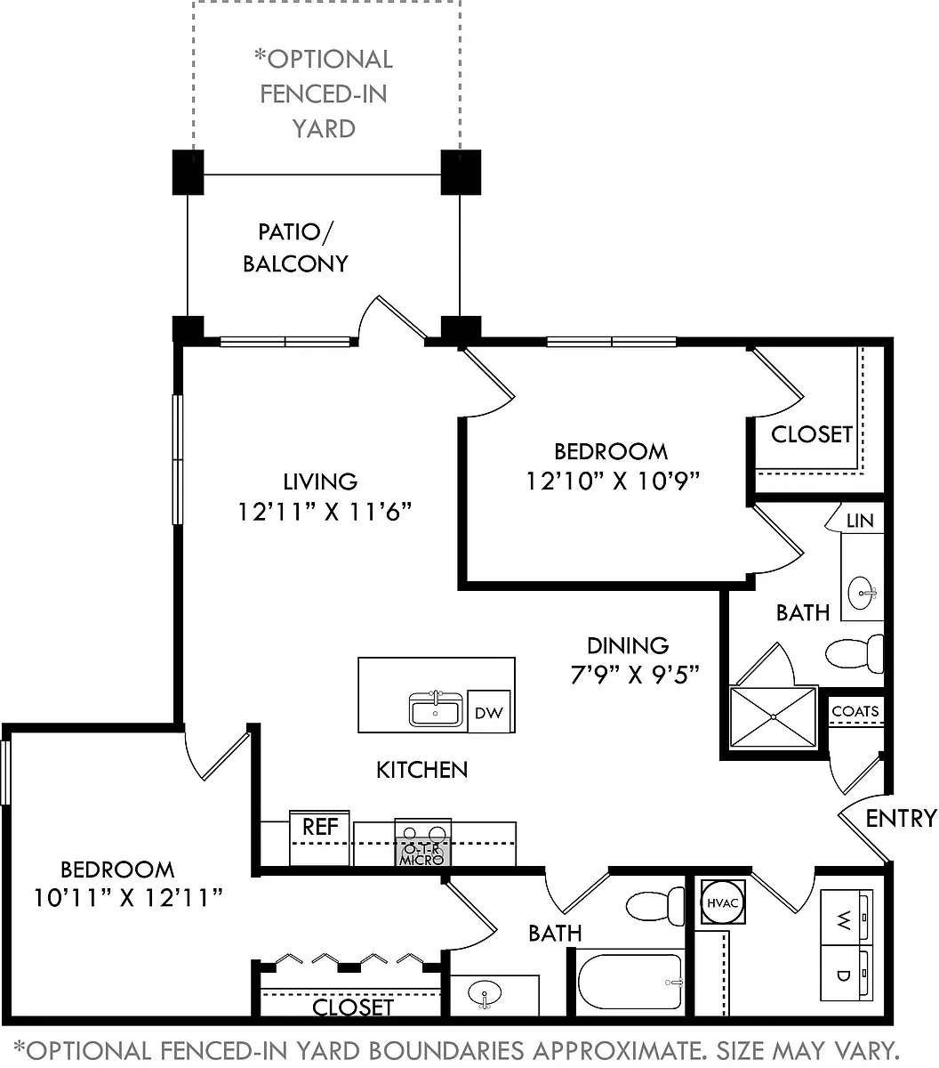 Floor plan Lockhart with Fenced-In Yard