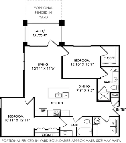 Floor plan Lockhart with Fenced-In Yard