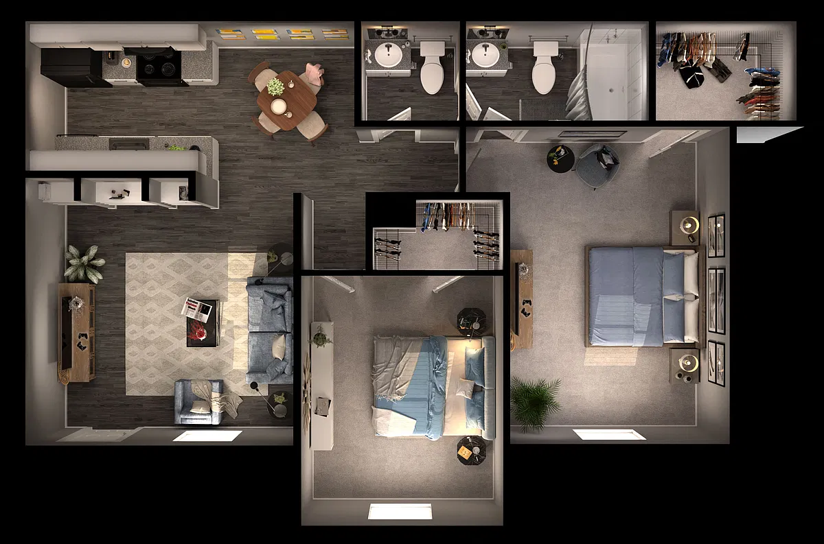 Floor plan Sausalito 2x1.5
