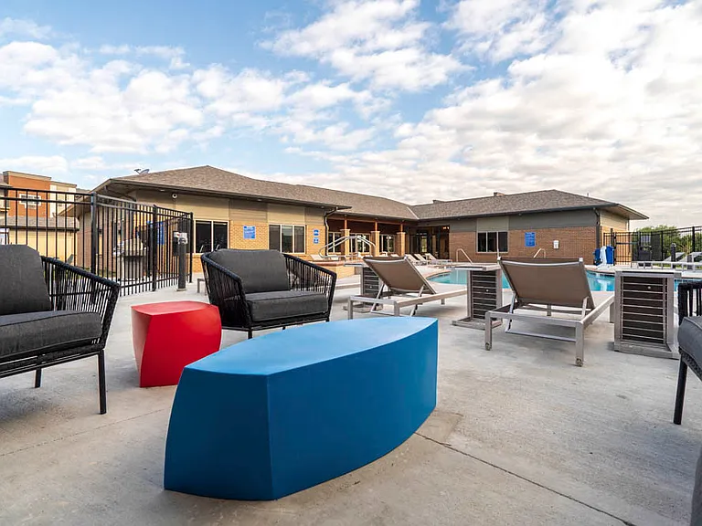 Kick back near the pool at our outdoor social lounge.