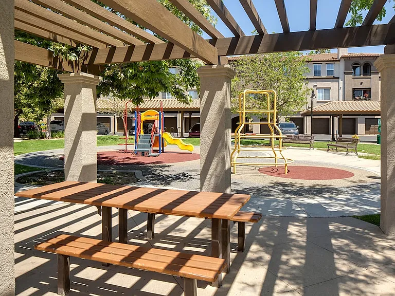 Playground with picnic seating
