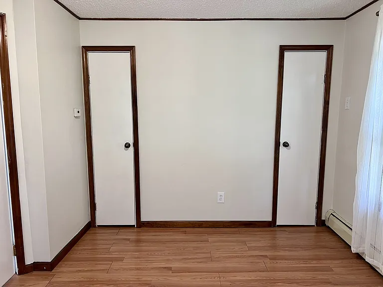Double closets in master bedroom