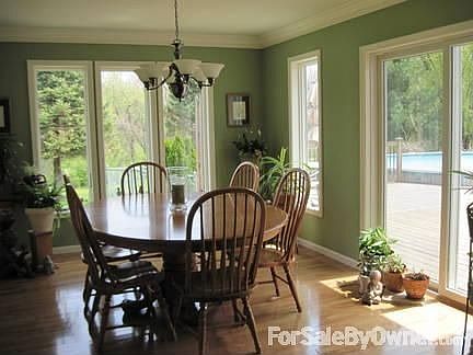 Dining Room : New addition to home. Patio door leading to the deck.