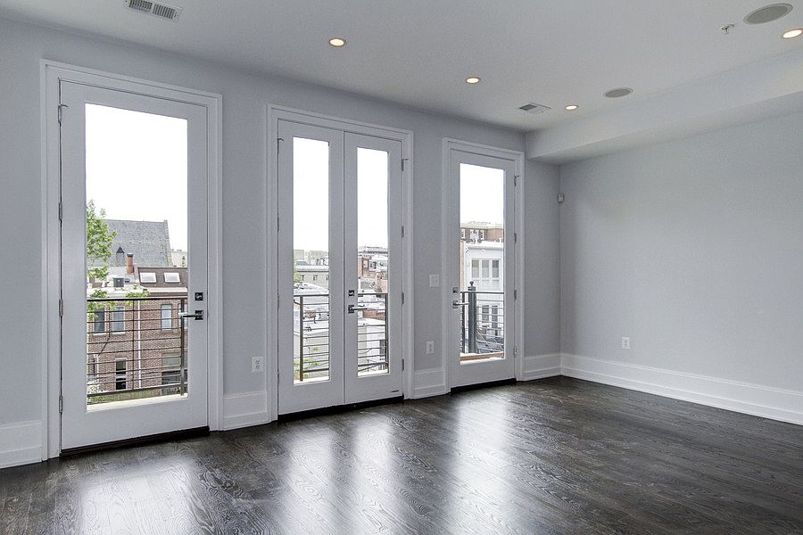 Living Room with Large Balcony