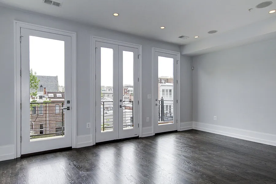 Living Room with Large Balcony