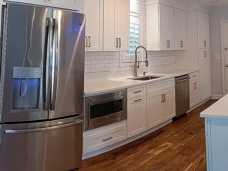 top of the line appliances; french door refrigerator features dual ice makers