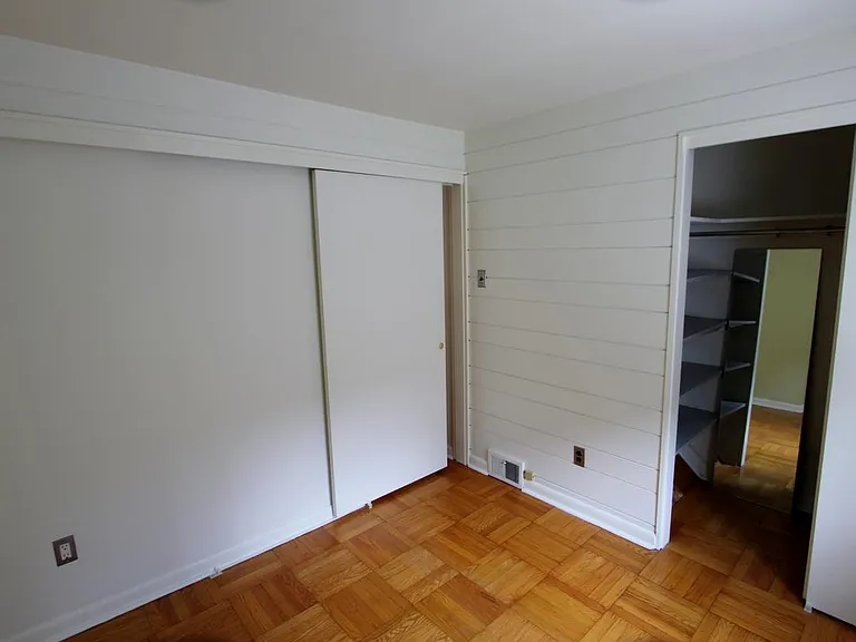 Master bedroom with sliding door
