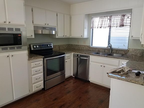 Kitchen with stainless steel appliances