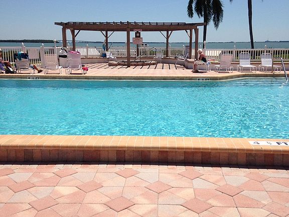 Pool area on the bay one building away across the street