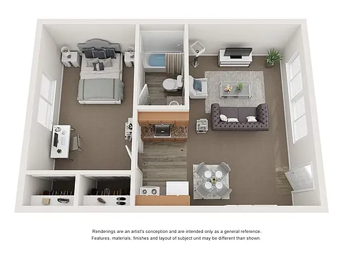 Floor plan 1 Bed 1 Bath