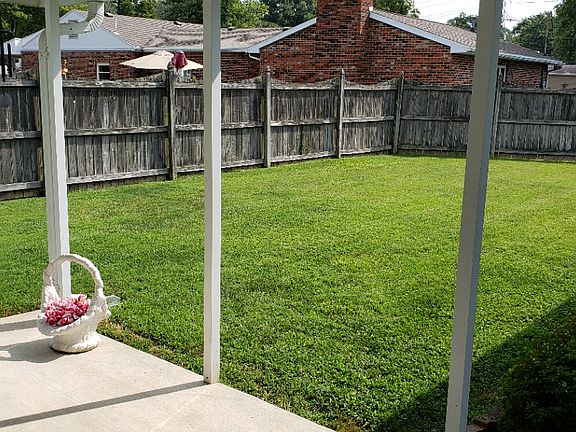 Spacious fenced backyard.