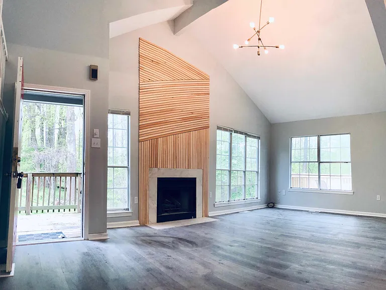 Vaulted living room