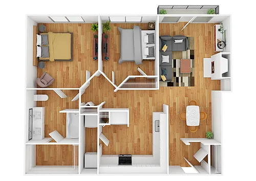 Floor plan B1 | Renovated