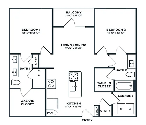Floor plan B1C