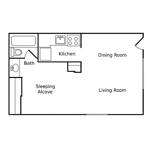 Floor plan Studio Market