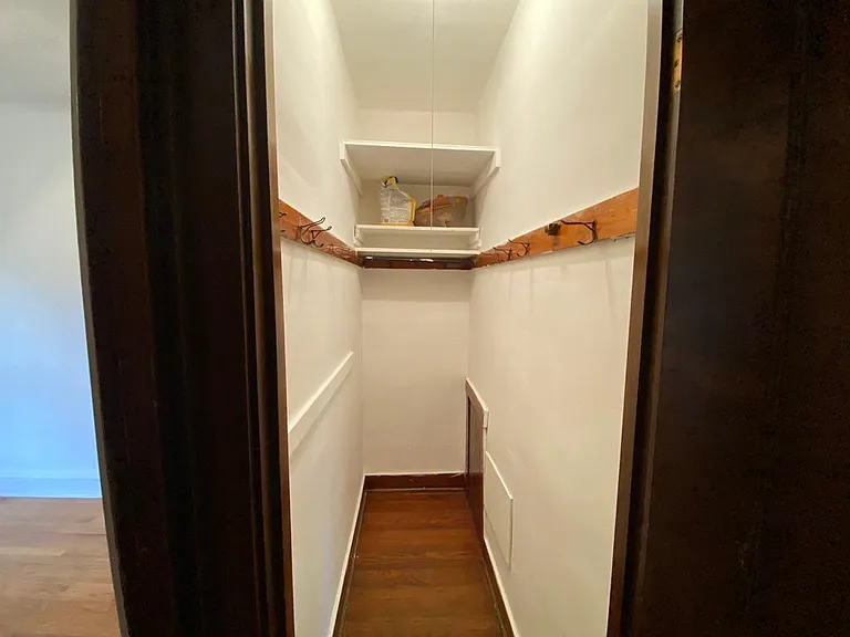 Storage closet in the hallway