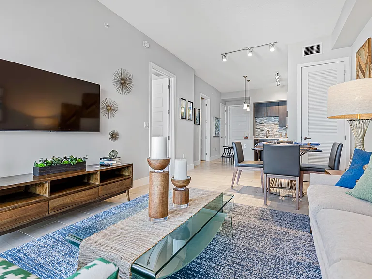 Apartment living room in Boca Raton Florida.