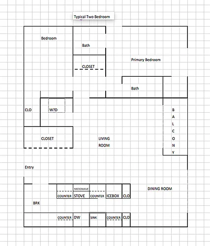 Floor plan Typical two bedroom plan