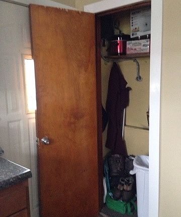 Storage clsoset in kitchen