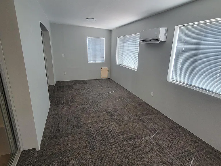 Bonus/Arizona room in back of house. Carpet tile and a mini-split AC system.