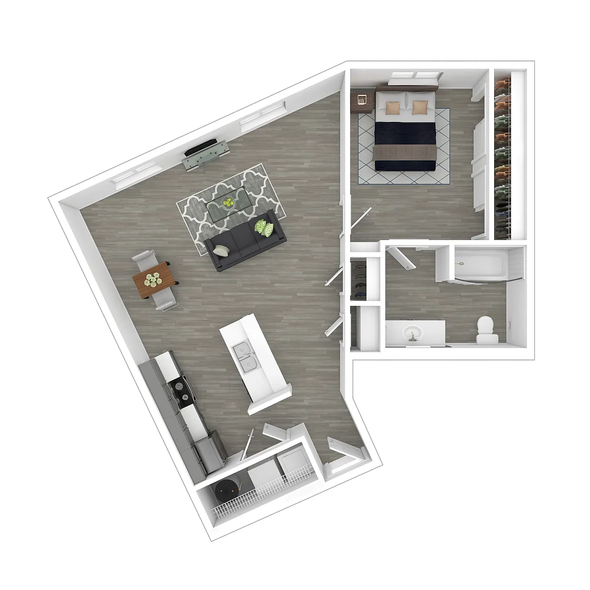 Floor plan 1X1-751