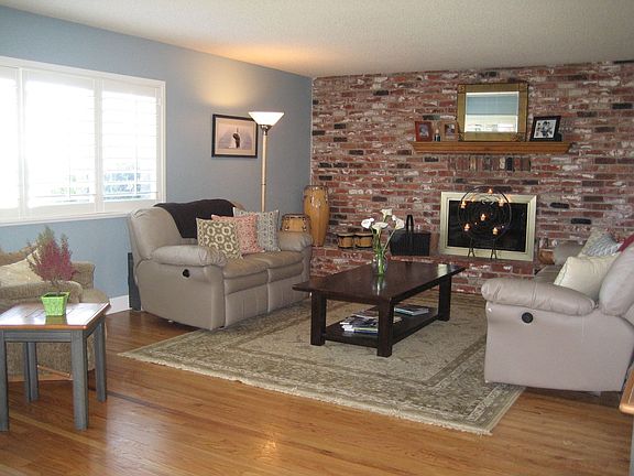 Living room is warm and inviting.