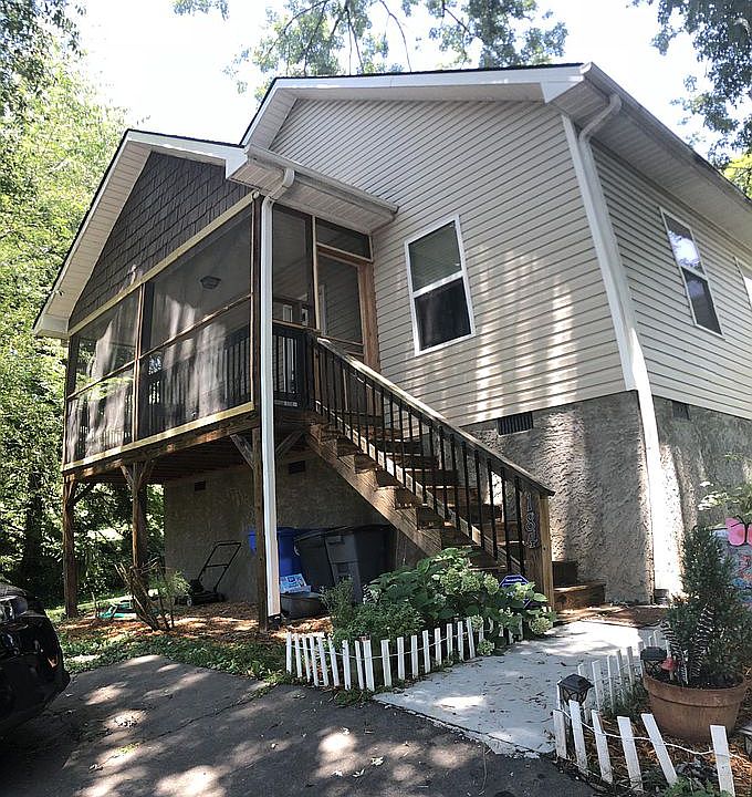 Front of home~ entire living area is upstairs and the undern