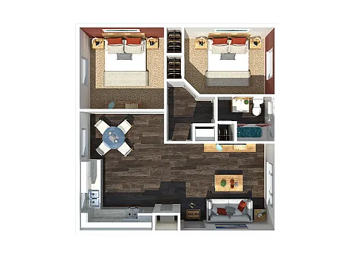 Floor plan 2 Bedroom A