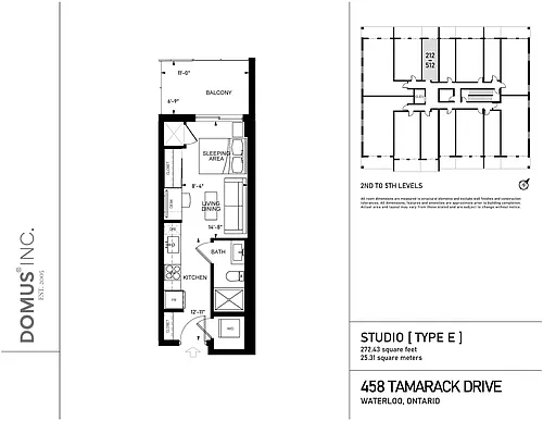 Floor plan Studio E