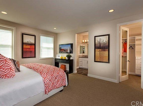 Master Bedroom has closet organizers and spacious bath
