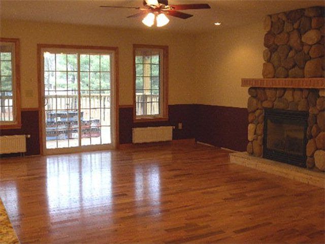 Living room fireplace. 