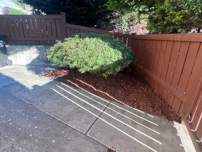 Easy to maintain front yard of property.