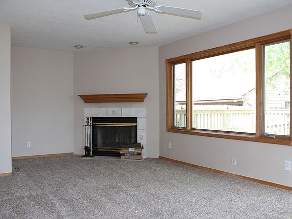 Family room with fireplace