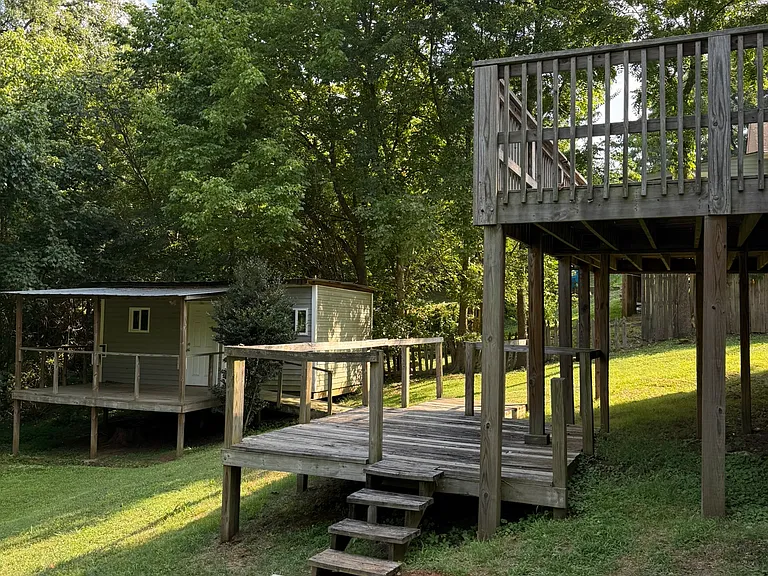 back porch and secondary storage building