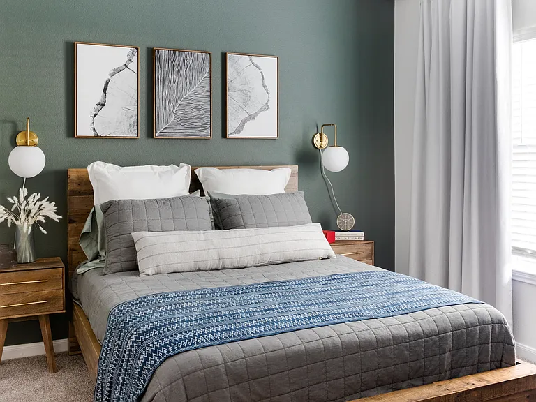 Natural light pours in from generous windows creating a relaxing atmosphere